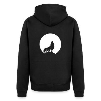 Wolf Moon Universe Astronomie - Veste à capuche bio Premium Unisexe - noir - Dos - Nico (187cm)