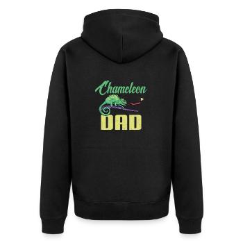 Herpétologiste des reptiles lézards caméléons - Veste à capuche bio Premium Unisexe - noir - Dos - Nico (187cm)