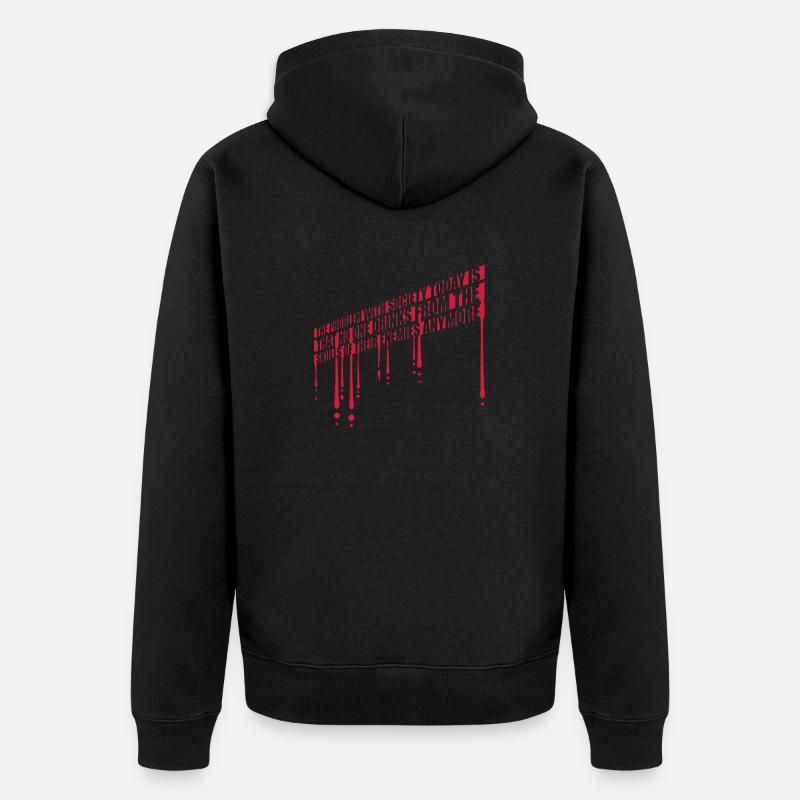 boissons de crânes ennemis - Veste à capuche bio Premium Unisexe - noir