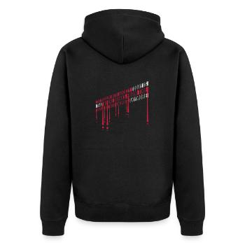 drinks from enemies skulls - Unisex Premium Organic Zip Hoodie - black - Back - Nico (187cm)