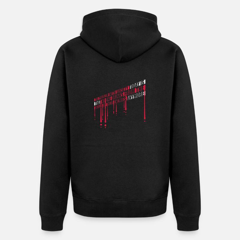 drinks from enemies skulls - Unisex Premium Bio Zip Hoodie - Schwarz