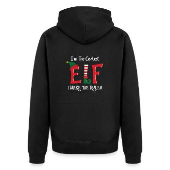 Je suis l’elfe le plus cool - Veste à capuche bio Premium Unisexe - noir - Dos - Nico (187cm)