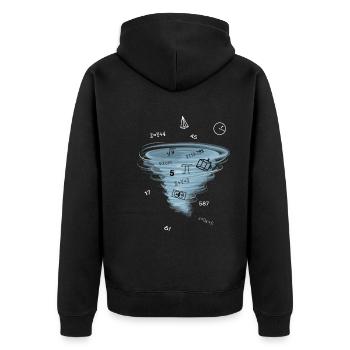 Math Lesson Mathematics Math Problem Solution - Unisex Premium Organic Zip Hoodie - black - Back - Nico (187cm)