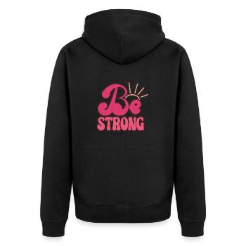 BEST 2023 QUOTES Be Strong - Veste à capuche bio Premium Unisexe - noir - Dos - Nico (187cm)