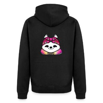 Paresseux Noël doux paresseux drôles animal 05 - Veste à capuche bio Premium Unisexe - noir - Dos - Nico (187cm)