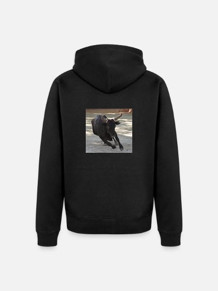 TAUREAU CAMARGUE - Veste à capuche bio Premium Unisexe - noir