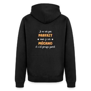 mécano - Veste à capuche bio Premium Unisexe - noir - Dos - Nico (187cm)
