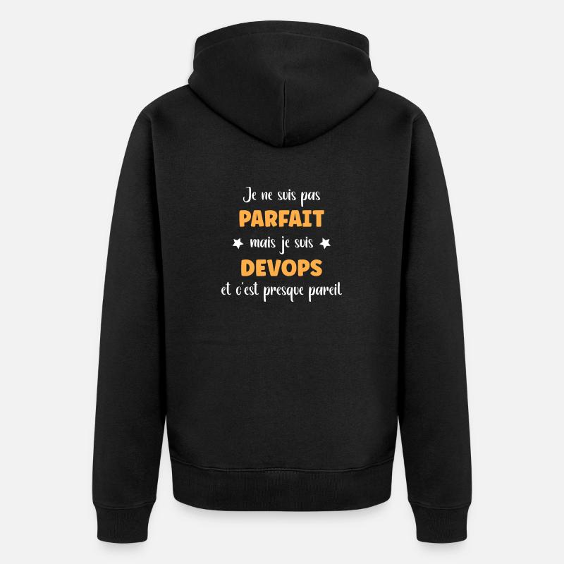 devops - Veste à capuche bio Premium Unisexe - noir