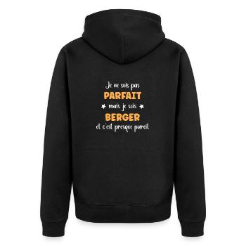 Berger - Veste à capuche bio Premium Unisexe - noir - Dos - Nico (187cm)