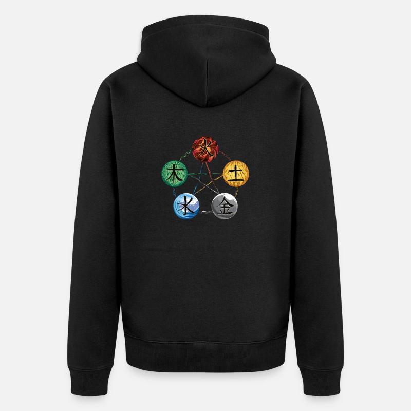 Arts martiaux de Qigong - Veste à capuche bio Premium Unisexe - noir