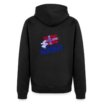 Norwegen Elche norge Norvège - Veste à capuche bio Premium Unisexe - noir - Dos - Nico (187cm)