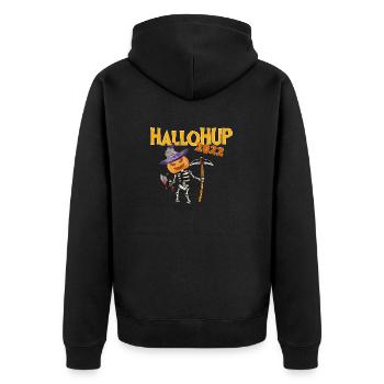 HelloHUP 2022 Citrouille Halloween - Veste à capuche bio Premium Unisexe - noir - Dos - Nico (187cm)
