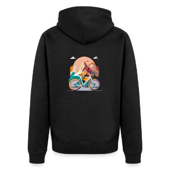 VTT - Veste à capuche bio Premium Unisexe - noir - Dos - Nico (187cm)
