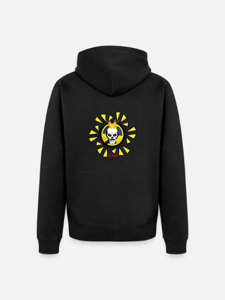 Logo par Atom avec Krone - Veste à capuche bio Premium Unisexe - noir