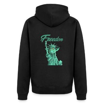 Freedom korrigan - Veste à capuche bio Premium Unisexe - noir - Dos - Nico (187cm)