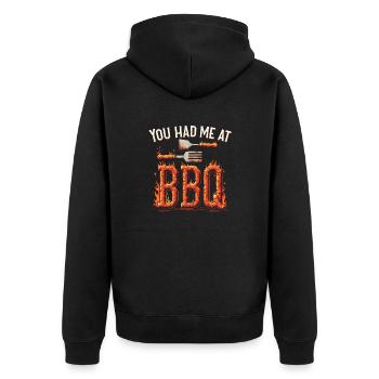 VOUS M’AVEZ EU AU BBQ - Grillen Barbecue - Veste à capuche bio Premium Unisexe - noir - Dos - Nico (187cm)
