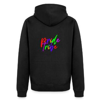 Pride Tribe LGBTQ Gay Pride Rainbow Gay Festival - Unisex Premium Organic Zip Hoodie - black - Back - Nico (187cm)