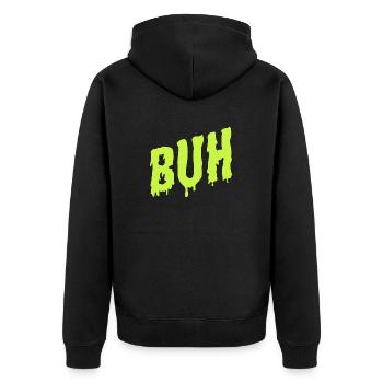 Un boo liquide vert pour Halloween - Veste à capuche bio Premium Unisexe - noir - Dos - Nico (187cm)