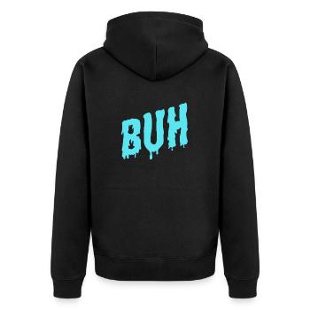 Un boo liquide bleu pour Halloween - Veste à capuche bio Premium Unisexe - noir - Dos - Nico (187cm)