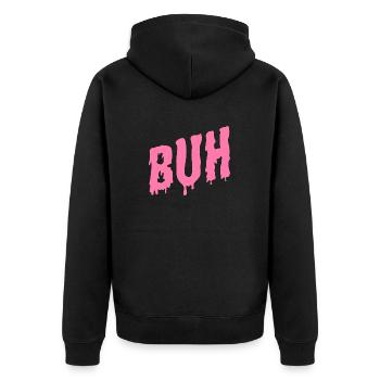 Un boo liquide rose pour Halloween - Veste à capuche bio Premium Unisexe - noir - Dos - Nico (187cm)