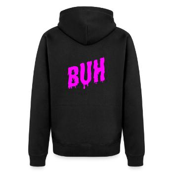 Un boo liquide violet pour Halloween - Veste à capuche bio Premium Unisexe - noir - Dos - Nico (187cm)