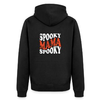 Spooky Mama Retro Halloween Ghost Witchy Spooky - Veste à capuche bio Premium Unisexe - noir - Dos - Nico (187cm)