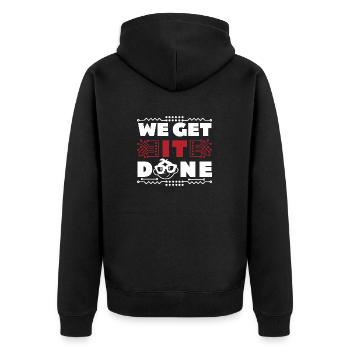 We get IT done IT-Fachmann Informatiker Computer - Unisex Premium Organic Zip Hoodie - black - Back - Nico (187cm)