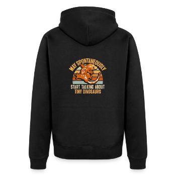 Kronengecko Eidechse Reptil Herpetologe - Unisex Premium Bio Zip Hoodie - Schwarz - Hinten - Nico (187cm)