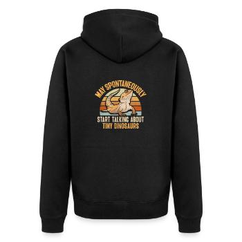 Bartagame Eidechse Reptil Herpetologe - Unisex Premium Bio Zip Hoodie - Schwarz - Hinten - Nico (187cm)