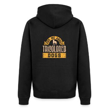 Treeing Walker Coonhound - Unisex Premium Organic Zip Hoodie - black - Back - Nico (187cm)
