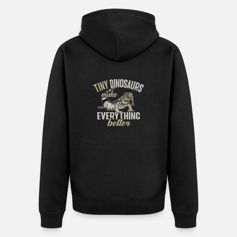 Lézard Tegu Herpétologiste - Veste à capuche bio Premium Unisexe - noir