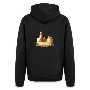 Gemen Burg Borken North Rhine-Westphalia - Unisex Premium Organic Zip Hoodie - black - Back - Nico (187cm)