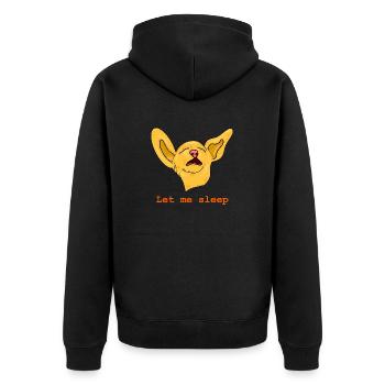lazy dog - Unisex Premium Organic Zip Hoodie - black - Back - Nico (187cm)