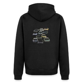 old iron - Unisex Premium Organic Zip Hoodie - black - Back - Nico (187cm)