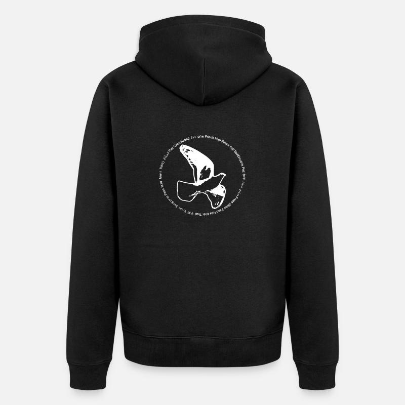 Friede - Unisex Premium Bio Zip Hoodie - Schwarz