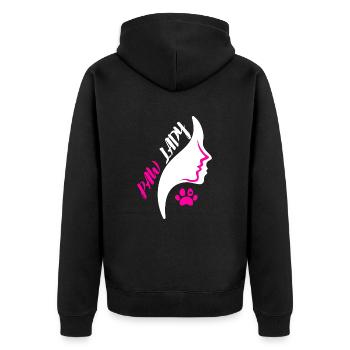 Dame patte - Veste à capuche bio Premium Unisexe - noir - Dos - Nico (187cm)
