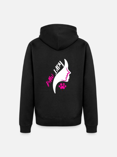 Paw lady - Unisex Premium Organic Zip Hoodie - black