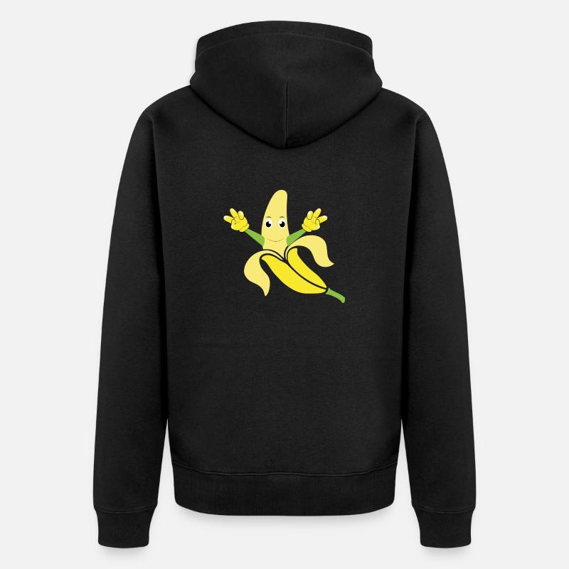 Drôle de banane - Veste à capuche bio Premium Unisexe - noir
