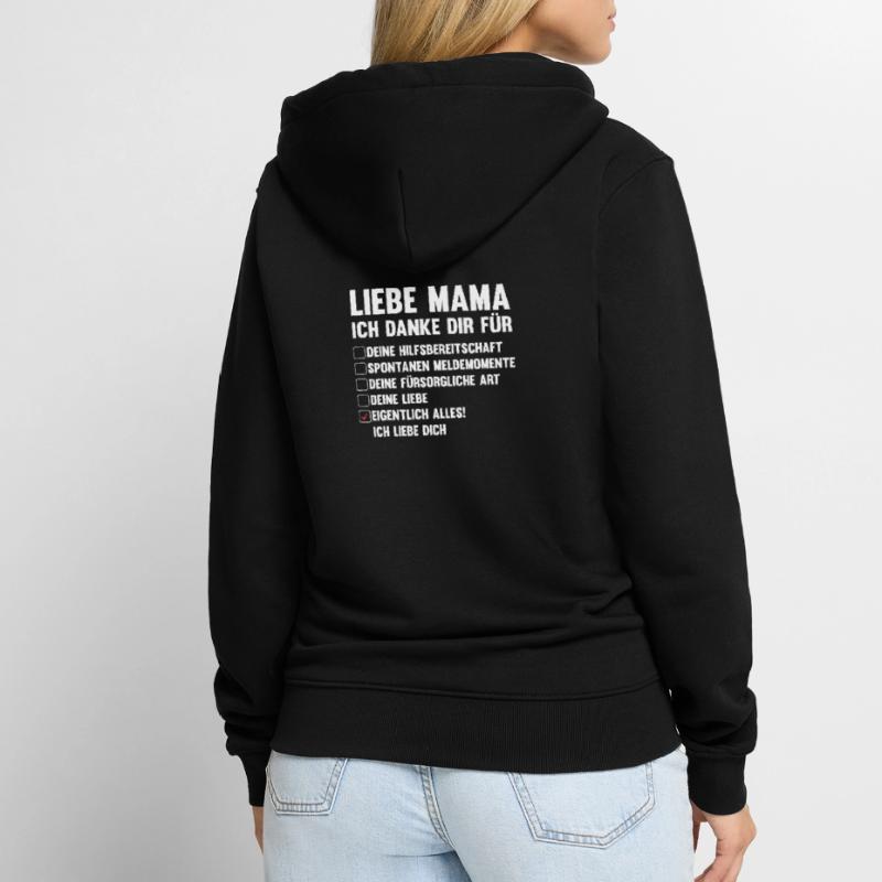 Mutter Muttertag Mama Unisex Premium Bio Zip Hoodie