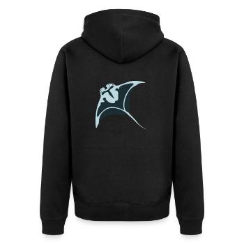 Meerestiere - Unisex Premium Bio Zip Hoodie - Schwarz - Hinten - Nico (187cm)