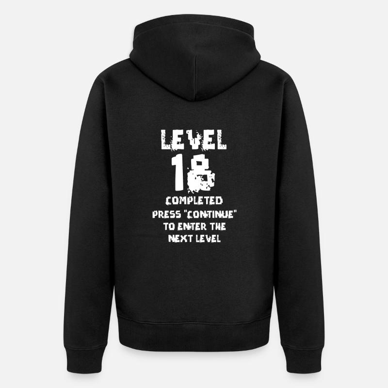 Level 18 ans - Veste à capuche bio Premium Unisexe - noir