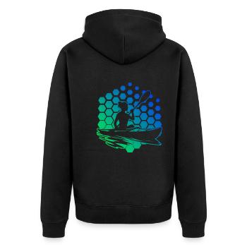 Kayak Femmes Kayak Homme Kayak Canoë - Veste à capuche bio Premium Unisexe - noir - Dos - Nico (187cm)
