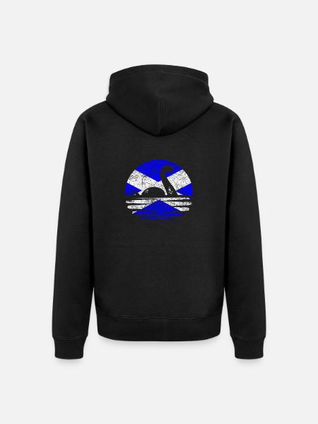 Scottish Loch Ness Sunset - Unisex Premium Organic Zip Hoodie - black