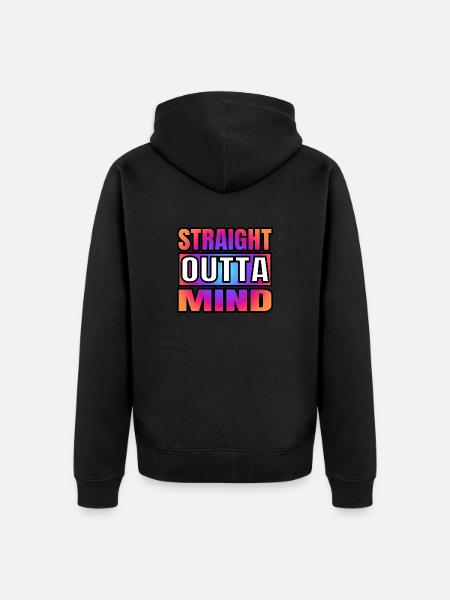 StraightouttaMind2 - Unisex Premium Organic Zip Hoodie - black
