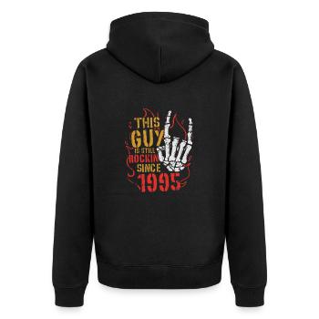 Ce mec a bercé depuis 1995 Cadeau d’anniversaire - Veste à capuche bio Premium Unisexe - noir - Dos - Nico (187cm)