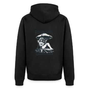 Book Girl Summer - Veste à capuche bio Premium Unisexe - noir - Dos - Nico (187cm)