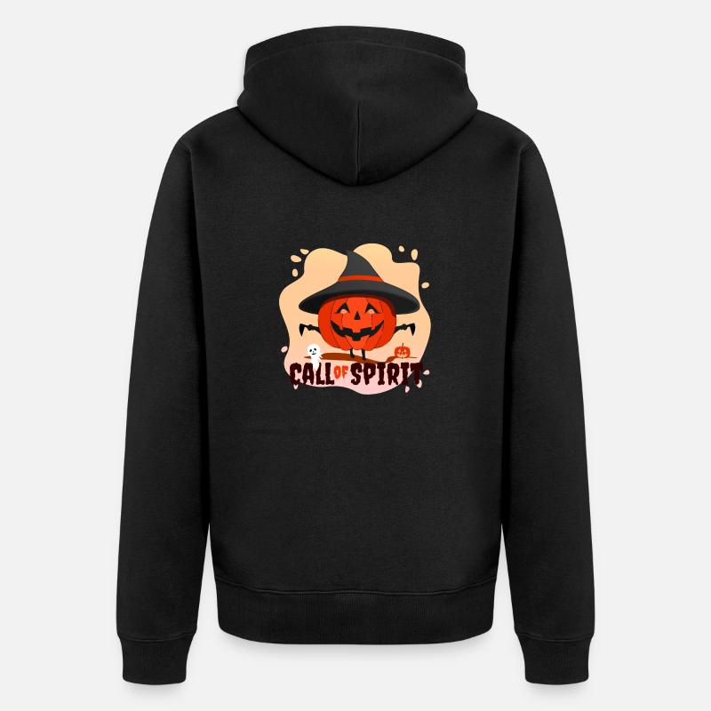 Halloween appel de l'âme - Veste à capuche bio Premium Unisexe - noir