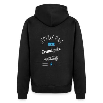 J'peux pas j'ai Grand prix - Veste à capuche bio Premium Unisexe - noir - Dos - Nico (187cm)