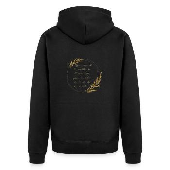 Beau Proverbe MAMAN FLEUR 2 - Veste à capuche bio Premium Unisexe - noir - Dos - Nico (187cm)