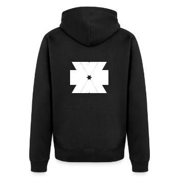 | patterns Star | Symbol - Unisex Premium Organic Zip Hoodie - black - Back - Nico (187cm)